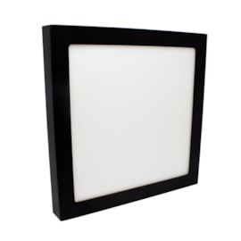 Painel Led Sobrepor 25W 5700K 1850Lm Quadrado Preto 30Cm Bivolt Save Energy