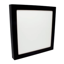Painel Led Sobrepor 36w 6500k Branco Frio 3240 Lumens Quadrado Preto 40cm PS-366QDP Eletrorastro