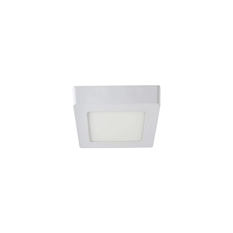 Painel LED Sobrepor Home Quadrado 6W Luz Branco Frio Bronzearte
