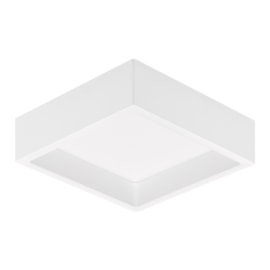 Painel LED Sobrepor Recuado 18w Branco Neutro 1250lm Bivolt Preto Quadrado Stella