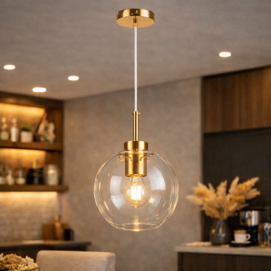 Pendente LED 18W 3200K 1560Lm Dourado Bivoltolt CDY230983D Cinderella