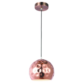 Pendente Bola em Metal com Detalhes Circulares D200 Cobre Eletrorastro Pendente Bola em Metal com Detalhes Circulares D200 Cobre Eletrorastro