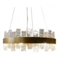 Pendente Catania Ouro E Transparente 80CM Para 10 Lâmpadas G9 Star-Lux