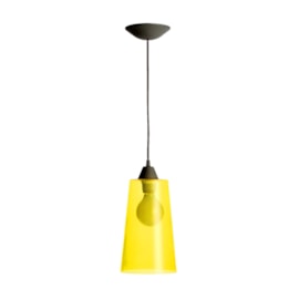 Pendente Cone Amarelo Translúcido N3 Crippa Pendente Cone Amarelo Translúcido N3 Crippa