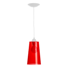 Pendente Cone Vermelho Translúcido N3 Crippa Pendente Cone Vermelho Translúcido N3 Crippa