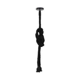 Pendente Corda Preto Com 1.80m 2 Lâmpadas E27 Mb Iluminação