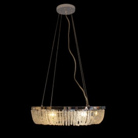 Pendente Cristal Redondo 6 Lâmpadas Transparente Eletrorastro Pendente Cristal Redondo 6 Lâmpadas Transparente Eletrorastro