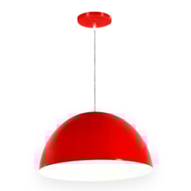 Pendente Cúpula Alumínio Vermelho Skylux Pendente Cúpula Alumínio Vermelho Skylux