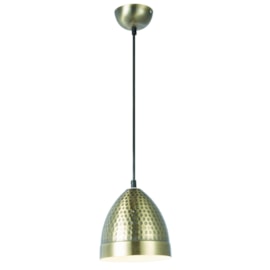 Pendente Cúpula em Metal D160 Bronze e Branco Brilhante Eletrorastro Pendente Cúpula em Metal D160 Bronze e Branco Brilhante Eletrorastro