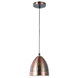 Pendente Cúpula em Metal D160 Cobre e Branco Brilhante Eletrorastro Pendente Cúpula em Metal D160 Cobre e Branco Brilhante Eletrorastro