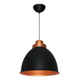 Pendente Decor Industrial 31cm Preto/Cobre Itamonte Pendente Decor Industrial 31cm Preto/Cobre Itamonte