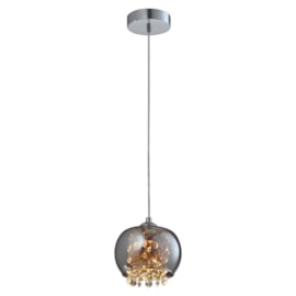 Pendente Dublin Cromado Vidro Quality Pendente Dublin Cromado Vidro Quality