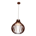 Pendente Flamboyant G Marrom Fosco 1 Lâmpada E27 Classic Lar