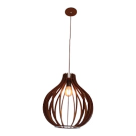 Pendente Flamboyant G Marrom Fosco 1 Lâmpada E27 Classic Lar