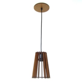 Pendente Gaiola Spot Madeira Classic Lar Pendente Gaiola Spot Madeira Classic Lar