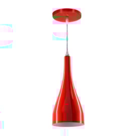 Pendente Garrafa Alumínio Vermelho Skylux Pendente Garrafa Alumínio Vermelho Skylux