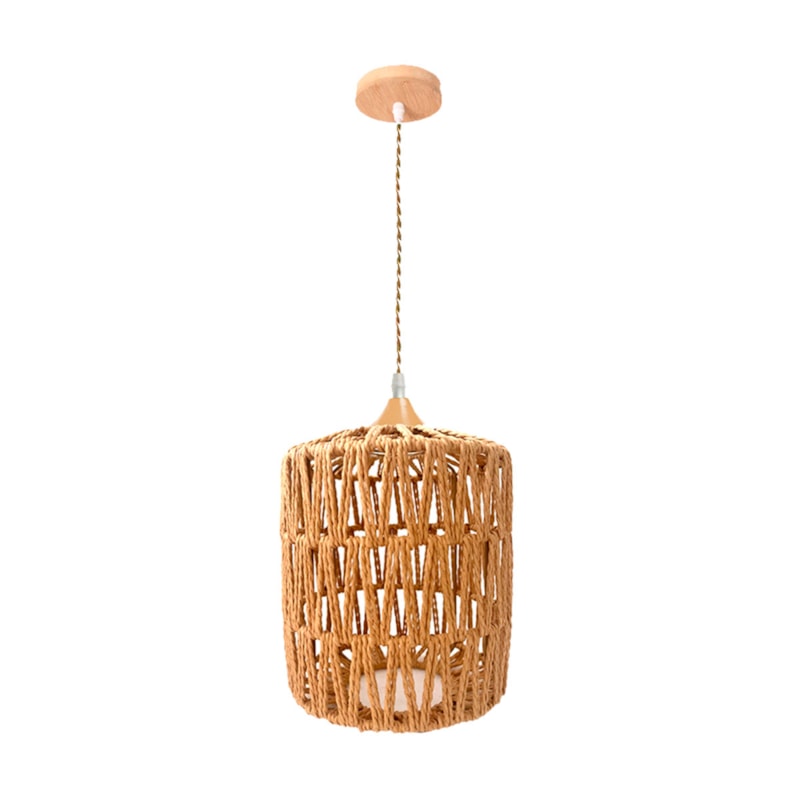Pendente Gili Sisal Bege 17cm 1 Lâmpada E27 GMH