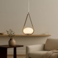 Pendente Gota Bronze Com Globo Leitoso 1 Lâmpada E27 Eletrorastro