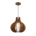 Pendente Gota Marrom Fosco 1 Lâmpada E27 Classic Lar