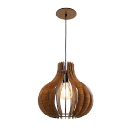 Pendente Gota Marrom Fosco 1 Lâmpada E27 Classic Lar