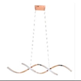 Pendente LED 37w Selecionável 3000k/4000k/6000k 1850 Lumens Rose Gold 100cm Bivolt Eletrorastro