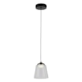 Pendente Led 3W 260Lm Preto Com Vidro Transparente Eletrorastro