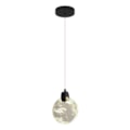 Pendente LED 3W 3000K  180Lm Preto Com Cristal Bivolt P-BLACK-MOON Gmh