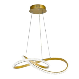 Pendente Led 40W 4000K Branco Neutro Dourado 2800 Lumens Bivolt Nitrolux