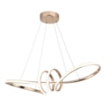 Pendente Led 45W 3000K Branco Quente 4000K Branco Neutro e 6000K Branco Frio 3150 Lumens Dourado Bivolt Nitrolux