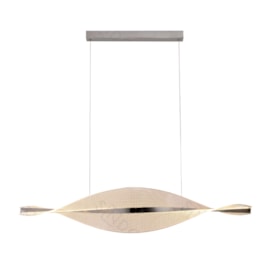 Pendente Led 48W 3000K 3600Lm Cromado 100Cm Bivolt Sindora