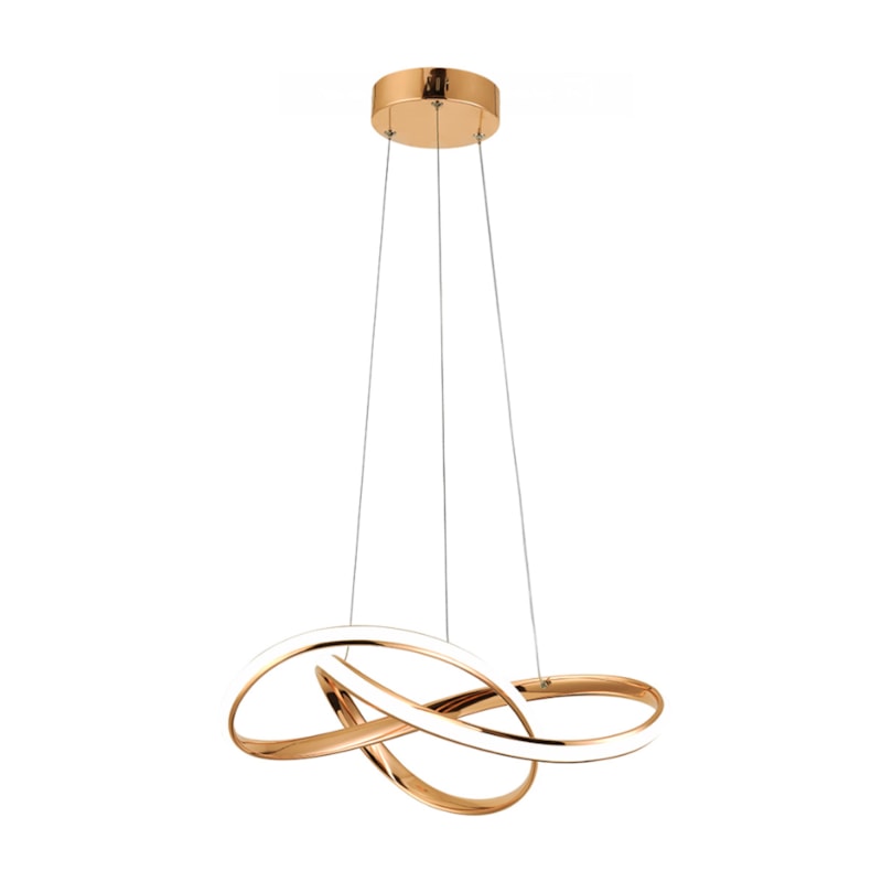 Pendente Led 50cm Dourado 40W 3000K ou 4000K ou 6500K 2800Lm Bivolt Lp-02D Nitrolux