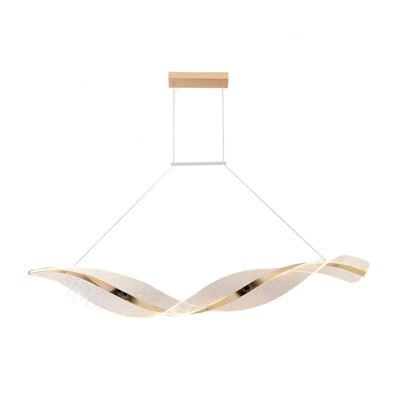 Pendente Led 52W 3000K 390Lm Dourado 120Cm Bivolt Sindora