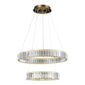 Pendente LED 55w 3000k, 4000k e 6000k 4400LM Cristal Dourado Nitrolux