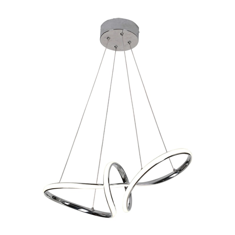 Pendente Led 58cm Cromado 35W 3000K ou 4000K ou 6500K 2600Lm Lp-01 Bivolt Nitrolux