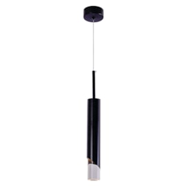 Pendente Led 5W 3000K 500Lm Preto 40Cm Bivolt Sindora