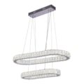 Pendente LED 60w 3000k, 4000k e 6000k 4800LM Cristal Cromado Nitrolux