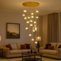 Pendente LED Astrobell 108W 3000K Branco Quente 8640Lm Dourado Bivolt PL-9853 Astraled