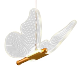 Pendente Led Borboleta 3W 3000K Ou 4000K Ou 6500K 150Lm Dourado Eletrorastro