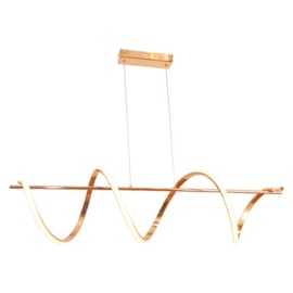 Pendente Led Catania 62w 3000k Branco Quente 4960lm Dourado Eletrorastro