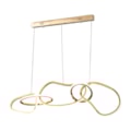 Pendente Led Conexion 85W 3000K 5950Lm Dourado 121Cm Bivolt Nitrolux