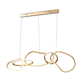 Pendente Led Conexion 85W 3000K 5950Lm Dourado 121Cm Bivolt Nitrolux