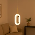 Pendente Led Doha 6W 585Lm 3000k Branco quente Dourado Bivolt Eletrorastro