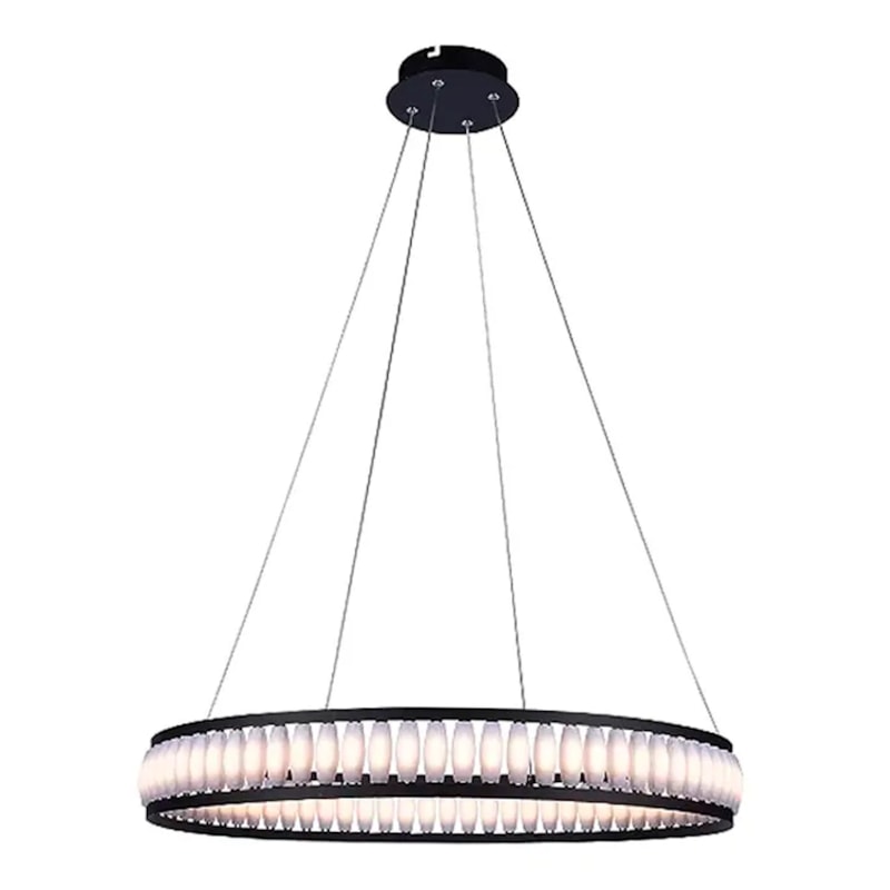 Pendente Led Lampa 62w 5000k Preto Fosco 70cm Bivolt Star-Lux