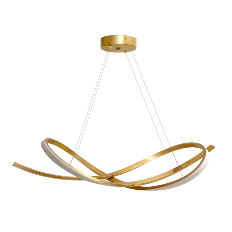 Pendente Led Momento 35W 3000K 2800Lm Dourado 70cm Bivolt GMH