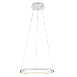 Pendente LED Montreal 40cm Branco 20W Luz Amarela Bivolt Quality Pendente LED Montreal 40cm Branco 20W Luz Amarela Bivolt Quality