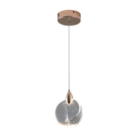 Pendente Led Ntl-017 5W 3000K 350Lm Dourado 15Cm Bivolt Nitrolux