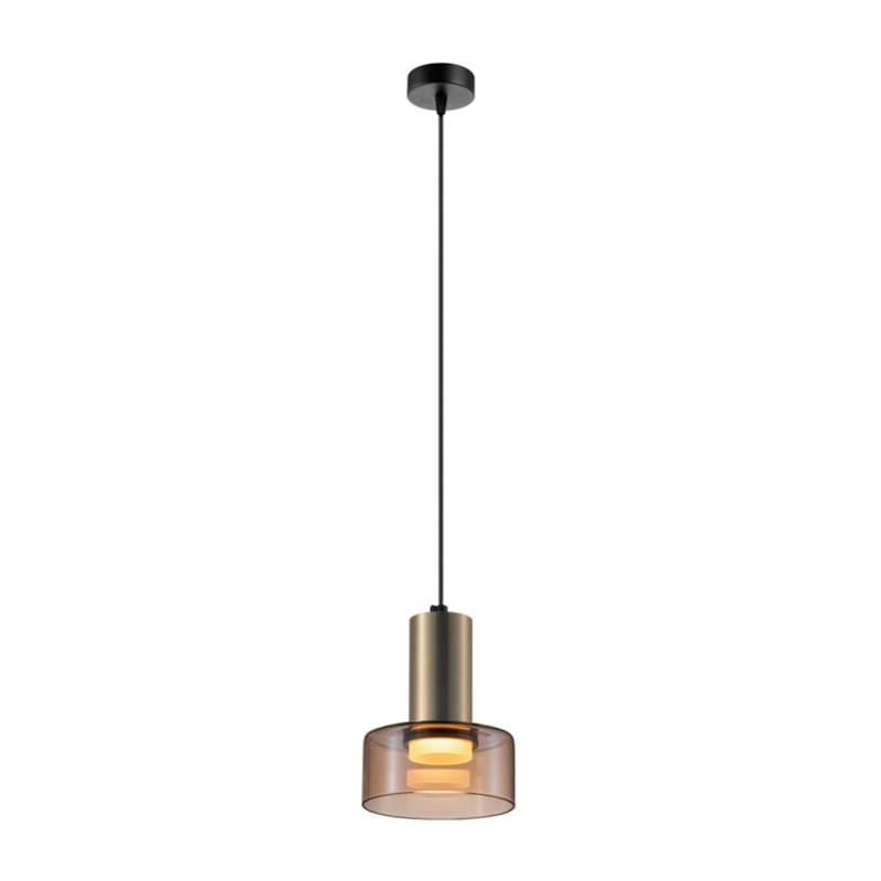 Pendente Led Onyx 4,8W 3000K 410Lm Ambar 13Cm Bivolt Nitrolux