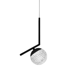 Pendente Led Panama 5W 3000K 275Lm Preto Com Globo Eletrorastro