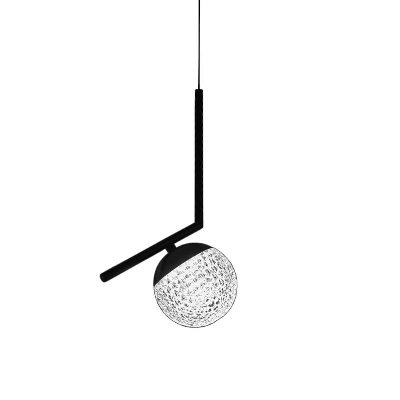 Pendente Led Panama 5W 3000K 275Lm Preto Com Globo Eletrorastro