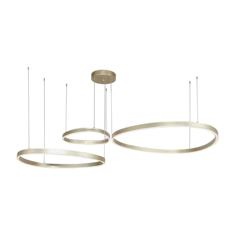 Pendente LED Petra 70w 3000k Branco Quente 1700 Lumens Dourado Bivolt Eletrorastro